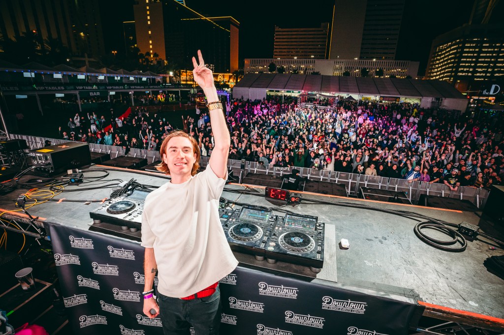 Pepe Orro on stage at Neon City Festival in Las Vegas. 